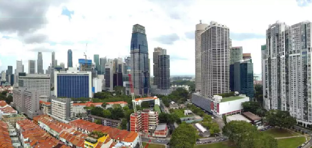 view of singapore cbd telok ayer tanjong pagar from SBF sky terrace